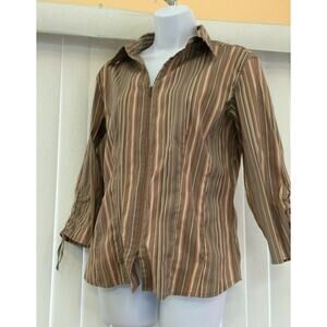 🫐 DCC STRETCH MISSY WOMENS SHIRT TOP BLOUSE SIZE L. 🫐